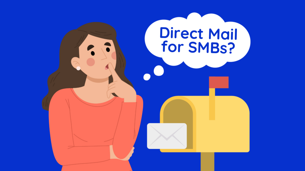 person thinking about direct mail for SMBs