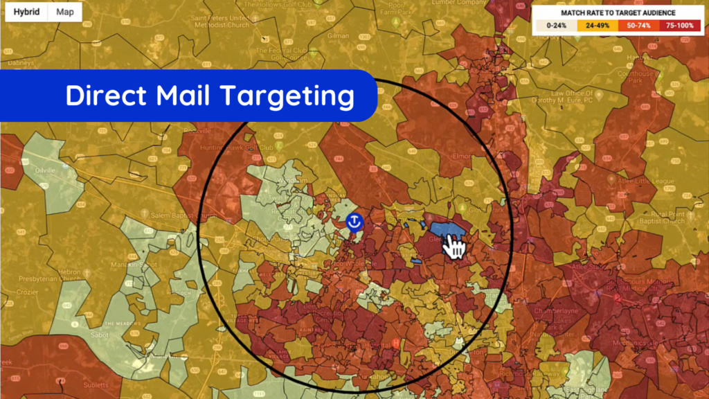 Direct mail targeting (image of mapfire)