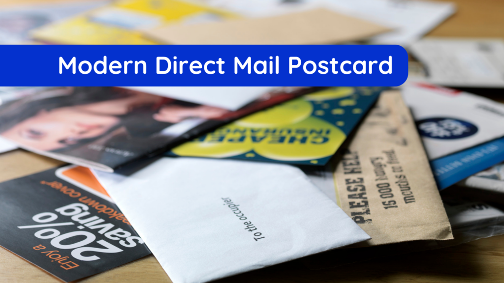 modern direct mail postcard